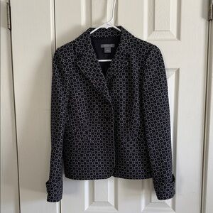 Banana Republic Black and White Textured Blazer